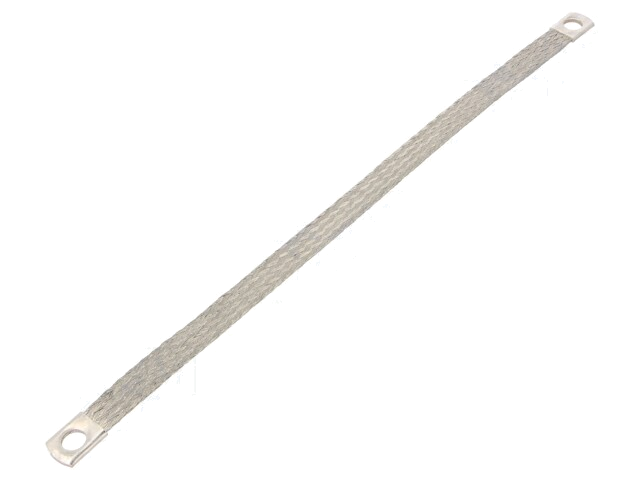 Vlechtwerk; tape; 10mm2; Ø1: 8,5mm; Ø2: 8,5mm; L: 0,4m; -20÷125°C Vlechtwerk; tape; 10mm2; Ø1: 8,5mm; Ø2: 8,5mm; L: 0,4m; -20÷125°C